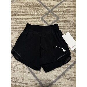 Lululemon Hotty Hot HR 4 Inch Lined Shorts Hawaii Exclusive Black 8